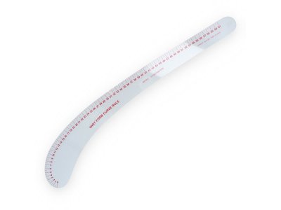 Kurvenlineal Schneiderlineal variabel aus Kunststoff  ca. 61 cm - transparent 