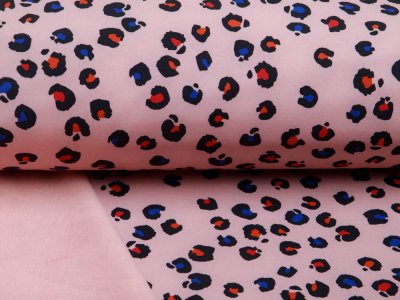  Jackenstoff Softshell - Animalprint - altrosa