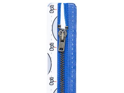 Reißverschluss Opti M40 Werra Antik golden nicht-teilbar 20 cm - blau