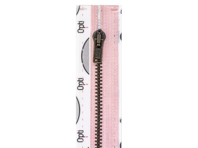 Reißverschluss Opti M40 Werra Antik golden nicht-teilbar 18 cm - rosa