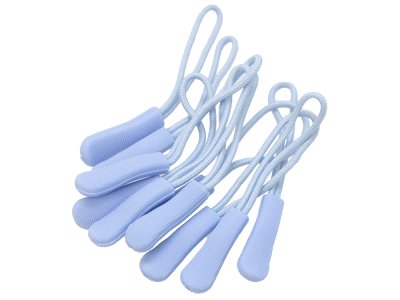 RV-Anhänger/Zipper Schlaufe 6,6 cm 10 Stück - hellblau