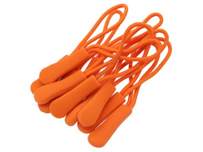 RV-Anhänger/Zipper Schlaufe 6,6 cm 10 Stück - orange