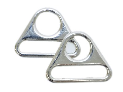 2 Triangel-Ringe 32/30 mm - silberfarben