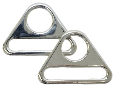 2 Triangel-Ringe 38/35 mm - silberfarben