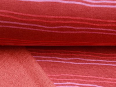 Alpenfleece - verwackelte Linien - dunkles altrosa