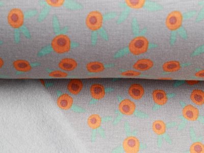 Alpenfleece - Rosenknospen - grau