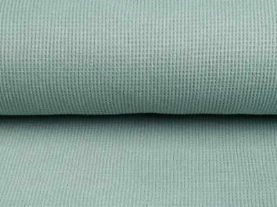 Jersey Waffelstrick - mini Waffeloptik - uni dunkles altmint