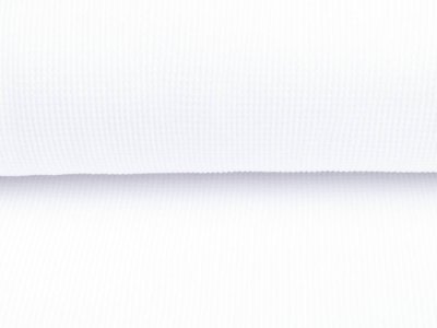 Jersey Waffelstrick - mini Waffeloptik - uni weiß