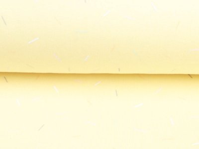 Feinripp Jersey Sanetta - mini Striche - gelb