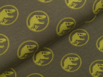 Jersey Digitaldruck Jurassic World - Dinos im Kreis - waldgrün