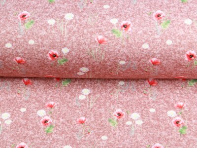 Jersey Susan by Swafing - kleine Mohnblumen - altrosa