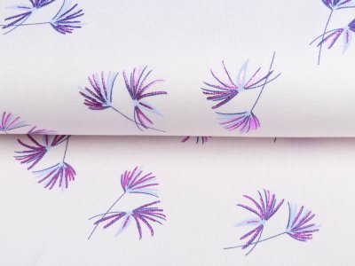 Jersey Cotton mit Foliendruck - mini Palmen - altrosa