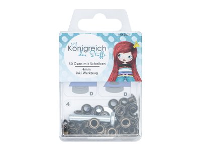 Ösen mit Scheiben - SB-Box 50 Stück/4 mm - altmessing