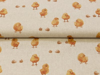 Canvas in Leinenoptik - Küken - natur