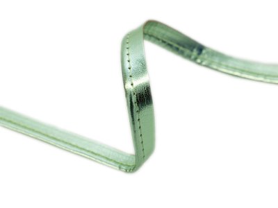 Paspelband Biese aus Kunstleder ca. 10 mm - metallic mint