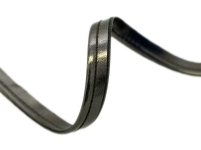 Paspelband Biese aus Kunstleder ca. 10 mm - metallic braun