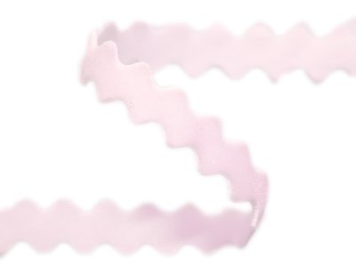 Zacken- Bogenlitze Velour/Samtband ca. 12 mm - uni rosa