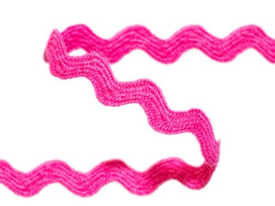 Bogenlitze Zackenlitze hochwertige Baumwolle - ca. 10 mm - uni pink