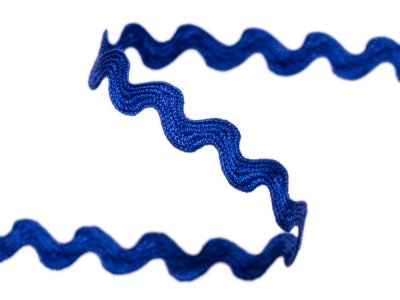Bogenlitze Zackenlitze hochwertige Baumwolle - ca. 10 mm - uni royalblau