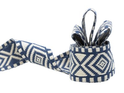  Gurtband Jacquard ca. 38 mm - Orientalisches-Muster - jeansblau