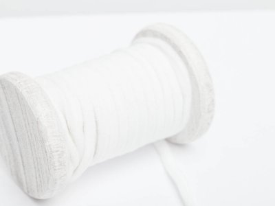 Elastisches Gummiband rund,  5mm  breit, weiß