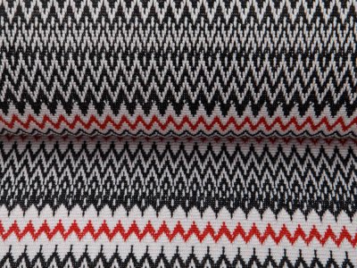 Jacken- und Mantelstoff - Chevron - weiß