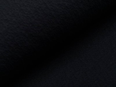 Jersey Triple Cotton Collino  - eingestanztes Blumenmuster - schwarz