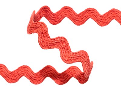 Bogenlitze Zackenlitze hochwertige Baumwolle - ca. 20 mm - rot