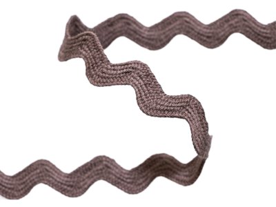 Bogenlitze Zackenlitze hochwertige Baumwolle - ca. 20 mm - braun