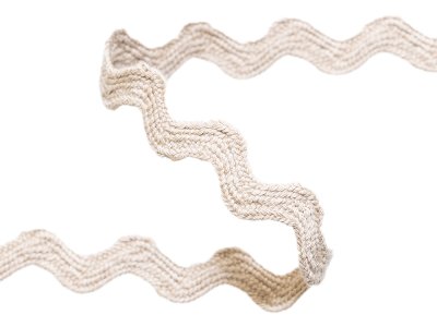 Bogenlitze Zackenlitze hochwertige Baumwolle - ca. 20 mm - beige