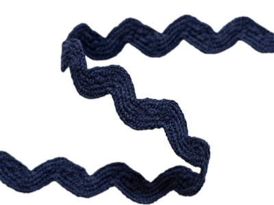 Bogenlitze Zackenlitze hochwertige Baumwolle - ca. 20 mm - dunkelblau