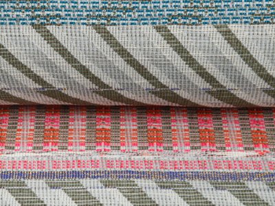 KDS Queen's Collections - Canvas in Leinenoptik mit Glitzer - verschiedene Muster - wollweiß