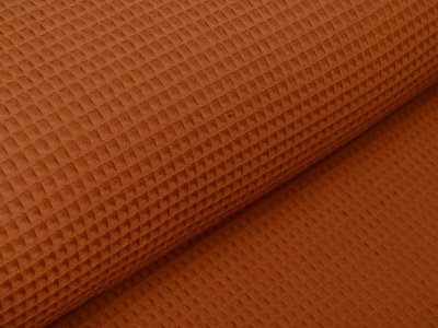 Waffelpiqué Baumwolle - Waffeloptik - uni altorange
