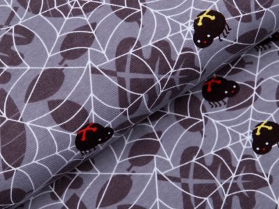 Jersey - gefährliche Spinnen im Spinnennetz - grau