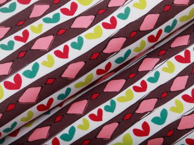 Jersey Eigenproduktion KDS Woodstock - Stripes - braun/weiß