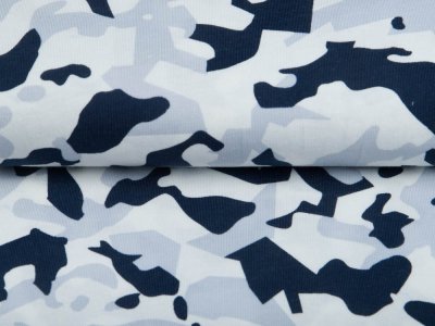 Jersey Sanetta - Camouflage - weiß