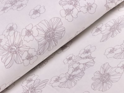 Sportstoff - Blüten - creme
