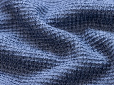 Jersey Waffelstrick Swafing Laura - Waffeloptik - uni indigoblau