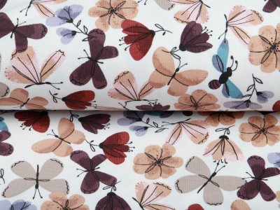 Jersey Big Butterflies - verschiedene Schmetterlinge - weiß
