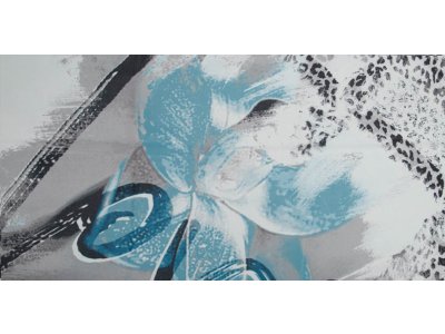 KDS Queen's Collection PANEL ca. 45 cm x 180 cm - Webware Chiffon - Love Animalprint - grau