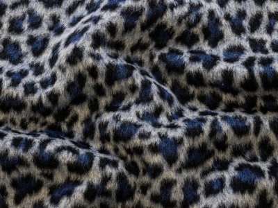 Wollstoff Safari - Animalprint - grau