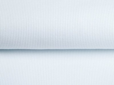 Bündchen gerippt - uni weiß