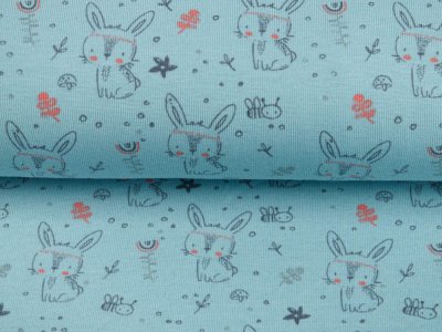 Jersey - Indianer Hasen und Hummeln - altmint