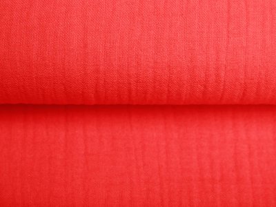 Musselin Baumwolle Hydrofiel Double Gauze - uni rot