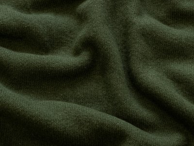 Leicht angerauter Strickstoff Swafing Bono - uni waldgrün