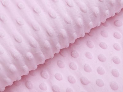 Wellnessfleece Minky mit Noppenprägung - uni zartes rosa