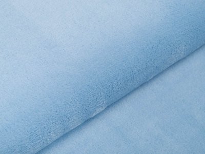 Wellnessfleece Teddyplüsch - uni blau