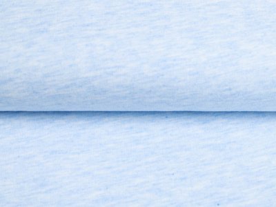 Jersey Melange Sanetta - meliert helles blau
