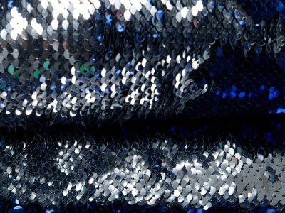 Wendepailetten Stoff - Hologramm-Optik - dunkles blau
