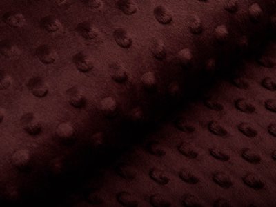 Wellnessfleece Minky mit Noppenprägung -  uni braun